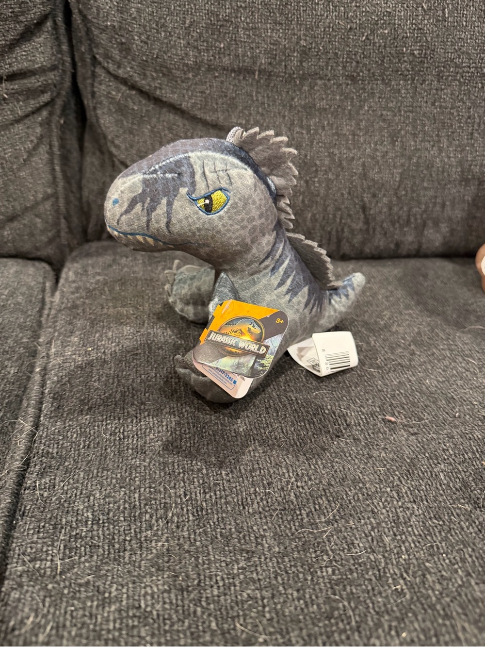 Jurassic world Blue Plush Velociraptor Toy - Gray/Blue